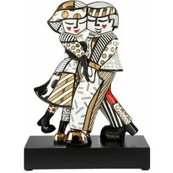 Goebel, Deko Figuren + Skulpturen, Figur Romero Britto Golden Cheek to Cheek, Porzellan, Bunt, 47 cm, 66452501