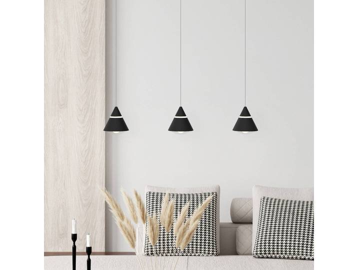 Trio Lighting Hängeleuchte Romeo, schwarz, für Wohn- / Esszimmer, Metall, Modern