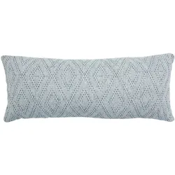 byRoom Längliches Kissen mit Harlekinmuster, 85 x 35cm, grau