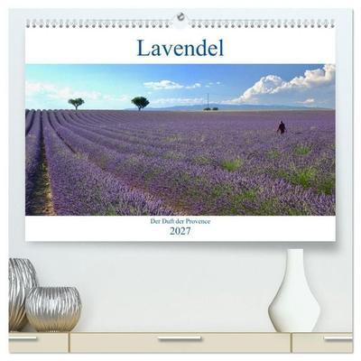 Lavendel. Der Duft der Provence (hochwertiger Premium Wandkalender 2027 DIN A2 quer), Kunstdruck in Hochglanz