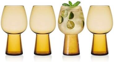 Mikasa Phoebe Amber Beer Goblets, 19 Oz