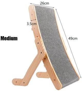 Uplift Treasures Wooden 3 In 1 Cat Scratcher Bed bed (medium)