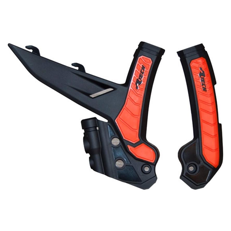 Racetech (RTECH) Rahmenschützer (Satz) Zweikomponenten-Supergrip für KTM EXC / EXCF 150 / 250 / 300 (PRTKTMNRAR3)