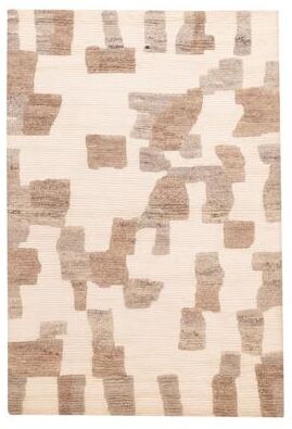 ECARPETGALLERY Hand-knotted Looma Cream Wool Rug - 5'3 x 7'11