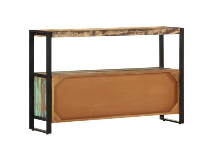 KTHLBRH Sideboard 120 x 30 x 75 cm Massivholz Recrupero Drei Türen und ein Einlegeboden, pulverbeschichteter Stahlrahmen im industriellen Vintage-Stil
