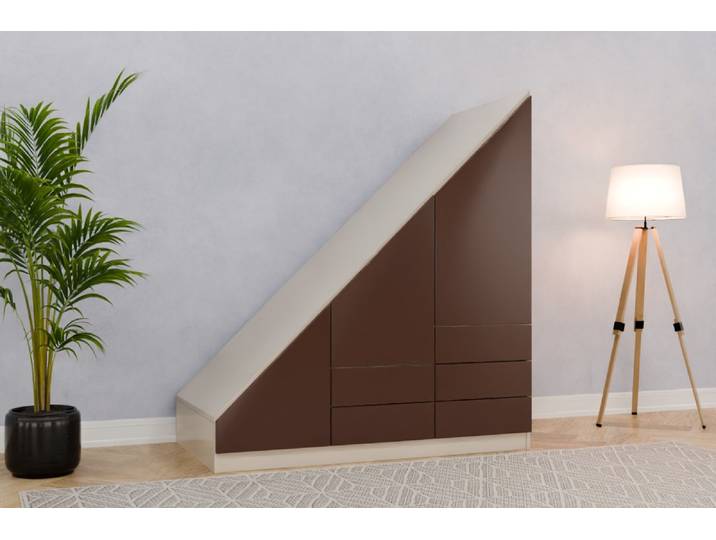 Schrank nach Maß - RAL 8016 Mahagonibraun - 167x149x82cm - Individuell konfigurieren