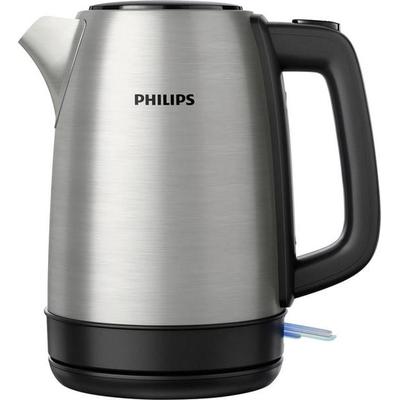 Philips Home HD9350/90 Daily Wasserkocher Edelstahl, Schwarz Fassungsvermögen: 1.7 l