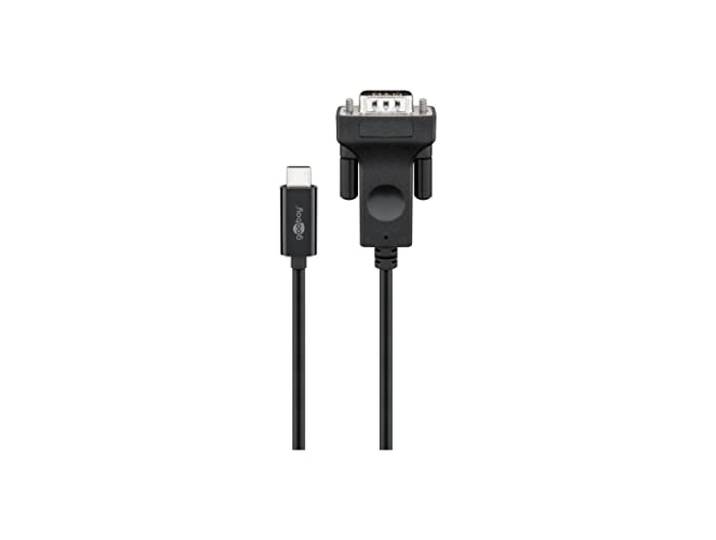 Goobay 51769 USB-C naar VGA adapterkabel, 1,8 m, zwart