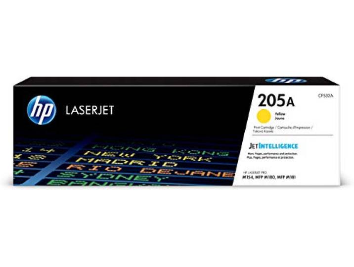 HP 205A CF532A Toner Jaune Authentique pour HP Color LaserJet Pro M180 / M181
