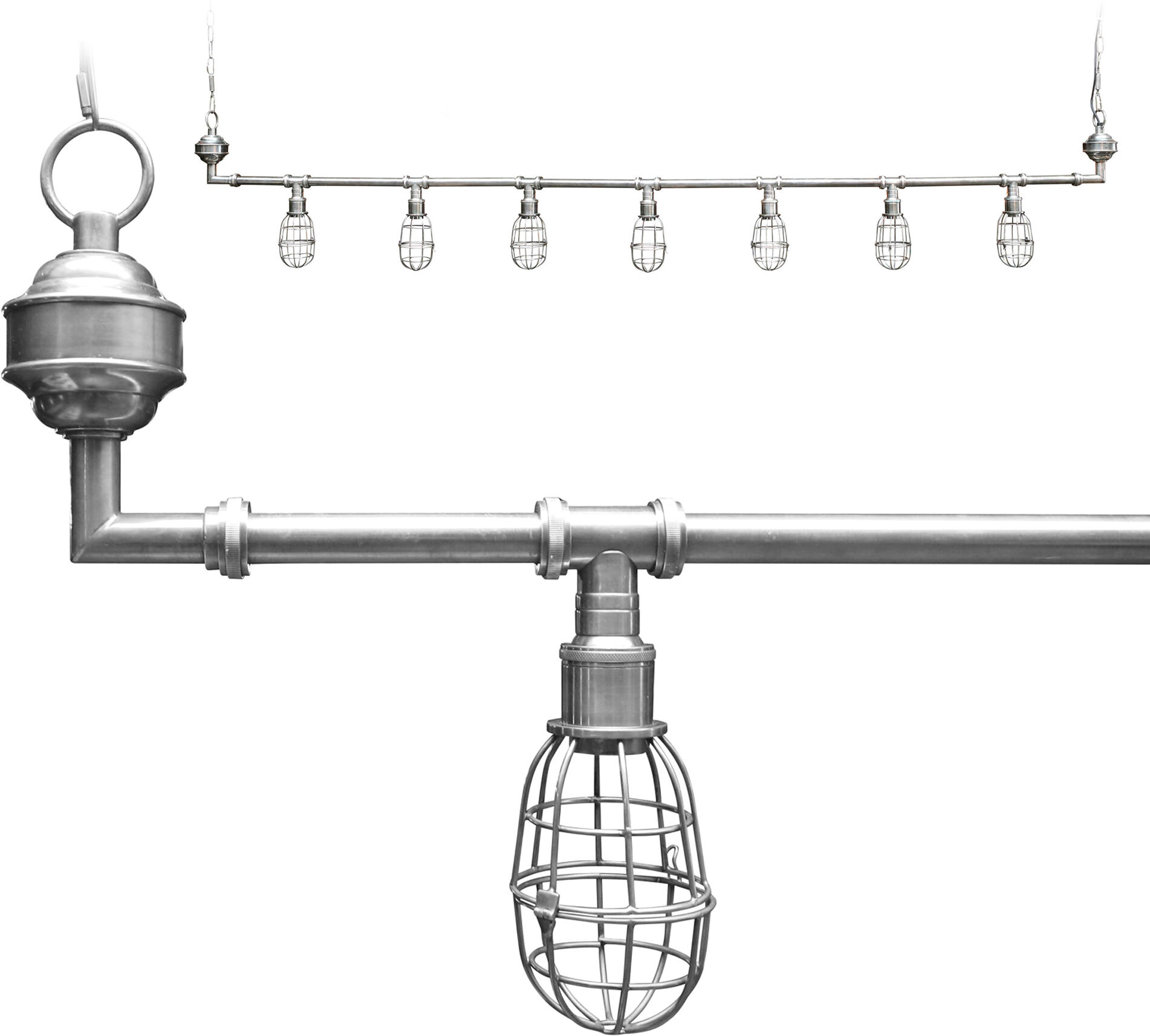 KS Verlichting Hanglamp Sandford 7-l silver