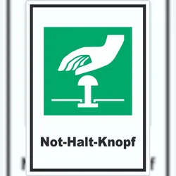 HB-Druck Not-Halt-Knopf Aufkleber A7 (74x105mm)