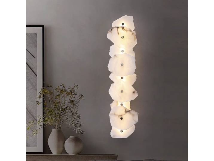 Moderne luxe marbre mur LED lumières nouveauté irrégulière pierre appliques chambre TV fond couloir décor à la maison Art éclairage