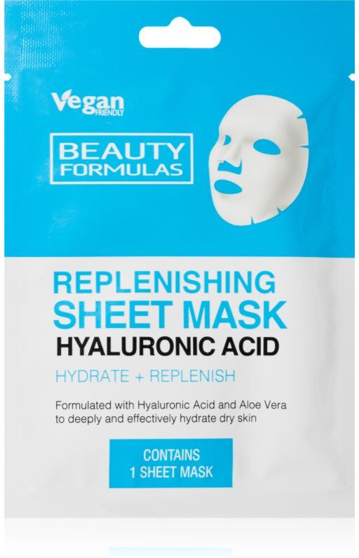 Beauty Formulas Hyaluronic Acid nourishing face sheet mask 1 pc