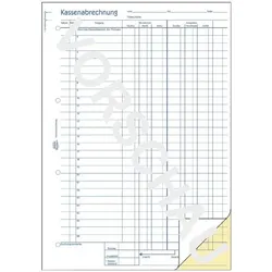 Avery Zweckform Formularbuch »Kassenabrechnung« (Einnahmen - Ausgaben) weiß, 21x29.7 cm