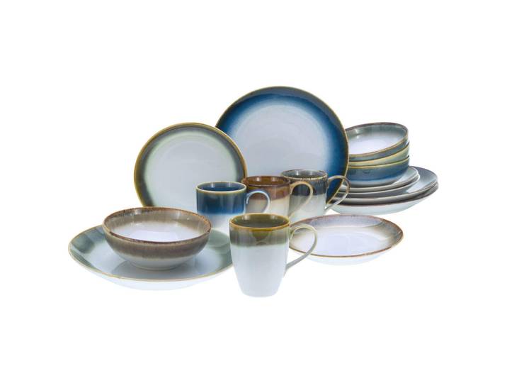 Creatable Kombiservice Cascade, Mehrfarbig, Keramik, 16-teilig, 300 ml,400 ml, Essen & Trinken, Geschirr, Geschirr-Sets, Kombiservice