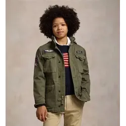Polo Ralph Lauren für Jungen. 323965378001 Ikonische grüne Feldjacke (8/9años= 140/149cm), Baumwolle, Draußen, Kinderbekleidung