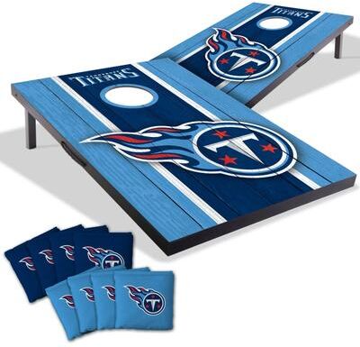Skip's Garage Tennessee Titans NFL Compact 2x3 Tailgate Cornhole Board Set
