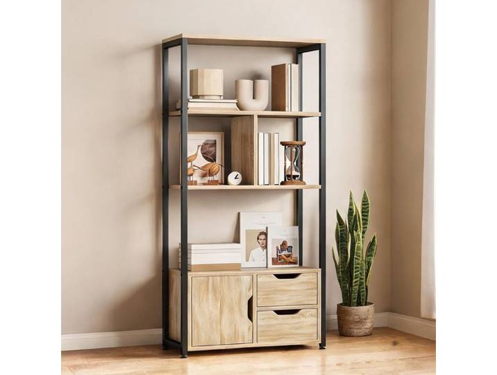 22.8 x 9.4 x 48 in and placard et 2 tiroirs Bookcases and Shelves with style industriel