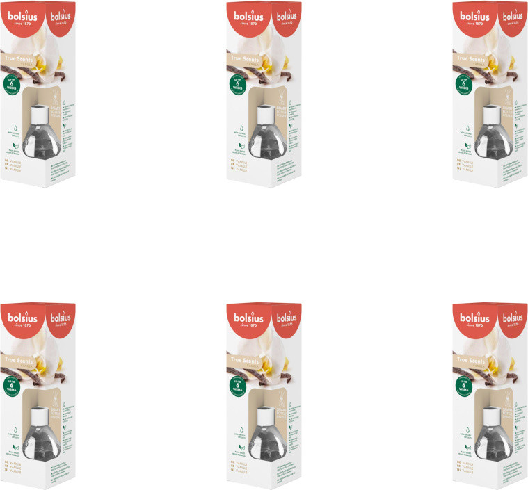 Bolsius True Scents Geurstrips Vanille 6 stuks x 60 ml