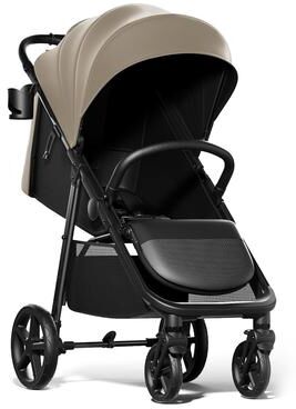 Mompush Nova Baby Stroller, Spacious Seat & Lie-Flat Mode, Infant Stroller with Large UPF 50+ Canopy, Compact Folding
