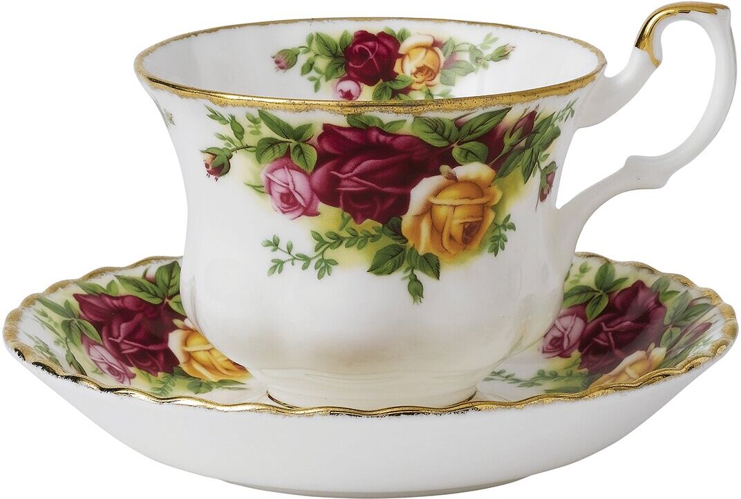 Royal Albert Taza de té con plato Old Country Roses . Multicolor