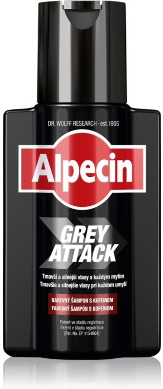 Alpecin Grey Attack Koffein Shampoo gegen graues Haar für Herren 200 ml