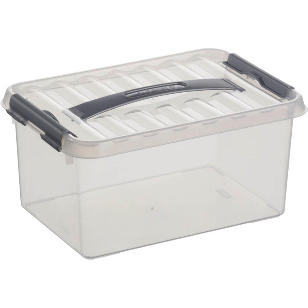 sunware® sunware Q-line 30,0 x 20,0 x 14,0 cm Aufbewahrungsbox 6,0 l - transparent H6160102