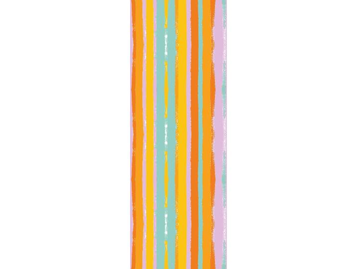 Vinyltapete QUEENCE Streifen-Bunt , bunt, B:0,9m L:2,5m, Vinyl, Tapeten, Vinyltapete, 90x250cm, selbstklebend, kinderleichte Anbringung,, Sticker