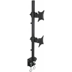 Techly Schreibtischhalterung für LCD TV LED 13 27 vertikal Klemme (Tisch, 27", 10 kg), Monitor Halterung, Schwarz