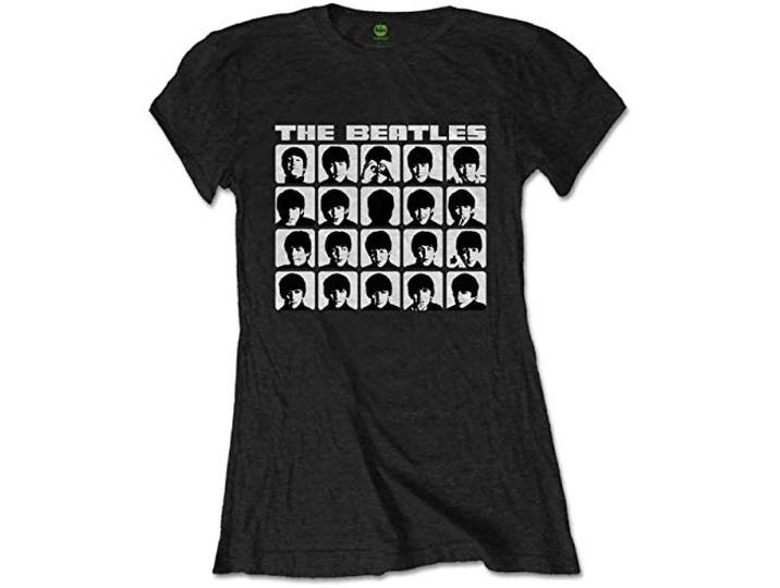 T-Shirt # L Ladies Black # Hard Days Night Faces Mono