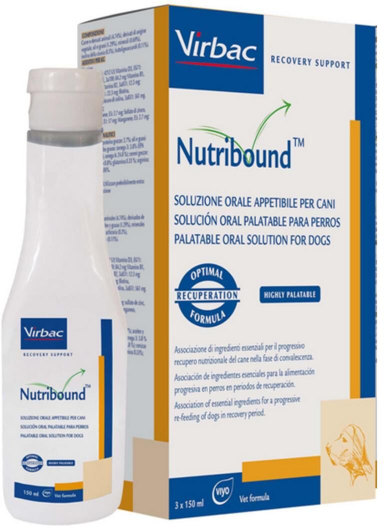 VIRBAC Nutribound Soluzione Orale Appetibile per Cani 3x150ML