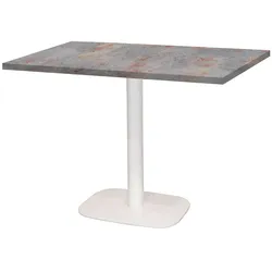 RestooTab - Tisch Round weiß 120x70cm Dekor rostgrau
