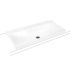Kaldewei SILENIO Aufsatzwaschtisch, 900x460 mm, Randhöhe 40 mm, alpinweiß, Perl-Effekt, mit Überlauf und Schallschutz, MADE IN GERMANY
