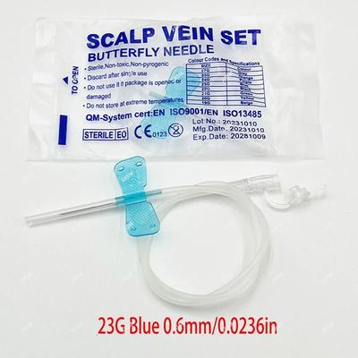 Uplift Picks Disposable Pet IV Infusion Butterfly Needle For Veterinary Fluid Therapy blue (23g) 100 Pcs