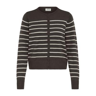 Strickjacke OXMO "Strickjacke OXKeana", Damen, Gr. M, braun (chocolate torte mix), Obermaterial: 50% Viskose CV. 28% Polyester PES. 22% Nylon NY., Strickjacken Strickjacke