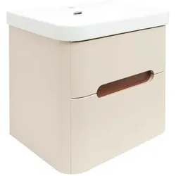 SAT Fusion Waschtisch mit Unterschrank 57,5x53x45 cm Sandbeige matt SATFUSION260BEMW