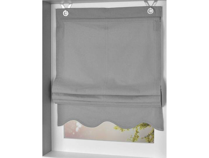 Raffrollo Olivia 45 x 140cm Grau/Grau