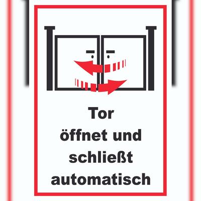 HB-Druck Tor öffnet und schließt automatisch Schild A5 (148x210mm)