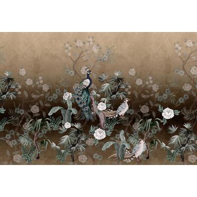 Fototapete LIVING WALLS "Walls by Patel Peacock Island", braun, B:4m L:2,7m, Vlies, Tapeten, Vlies, Wand