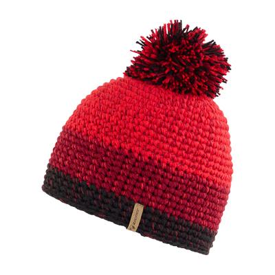 Strickmütze ZIENER "INTERCONTINENTAL-Z UNISEX", Damen, rot (wine pigment), Materialmix, Mützen Strickmütze, warm, mit weichem Fleecefutter