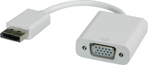 Roline DisplayPort / VGA Adapterkabel DisplayPort Stecker, VGA 15pol. Buchse 0.15 m Weiß 12.03.3146 DisplayPort-Kabel