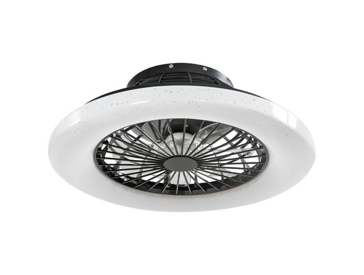 Plafonnier avec ventilateur, ø 50 cm, 3 000-6 500 k, 3 vitesses, noir