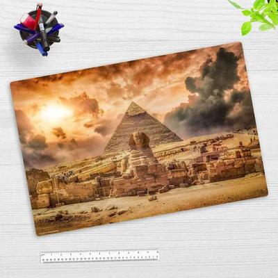 Cover-your-desk Schreibtischunterlage für Kinder Pyramiden Sphinx in Ägypten, aus hochwertigem Vinyl, 60 x 40 cm