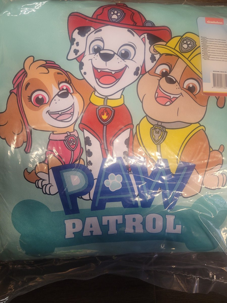 Paw Patrol kussen voor kinderen van polyester