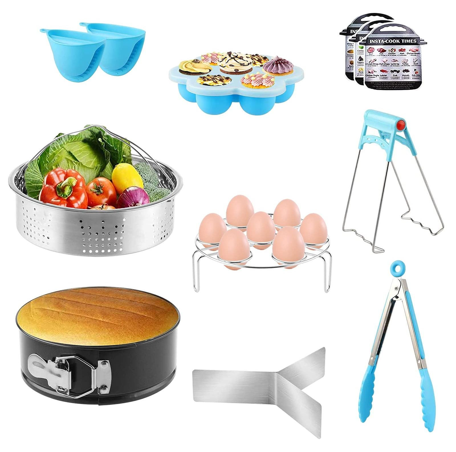 Accessoires Set voor Instant Pot met Stoommand en Cheesecakevorm van Merkloos