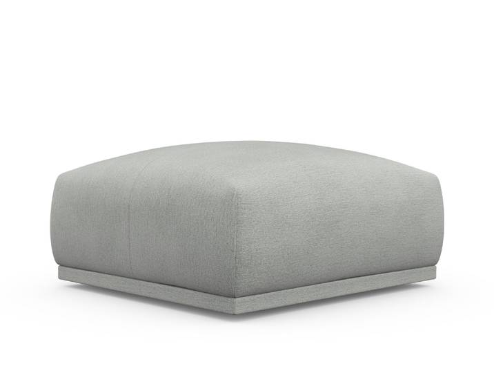 Hocker TRENDMANUFAKTUR Braga 85 x 85 cm, Japandi-Stil, hochwertiger Kaltschaum , silber, B:85cm H:42cm T:85cm, 100% Polyester, Hocker, Hocker, moderner Polsterhocker, 85/42/85 cm (B/H/T)