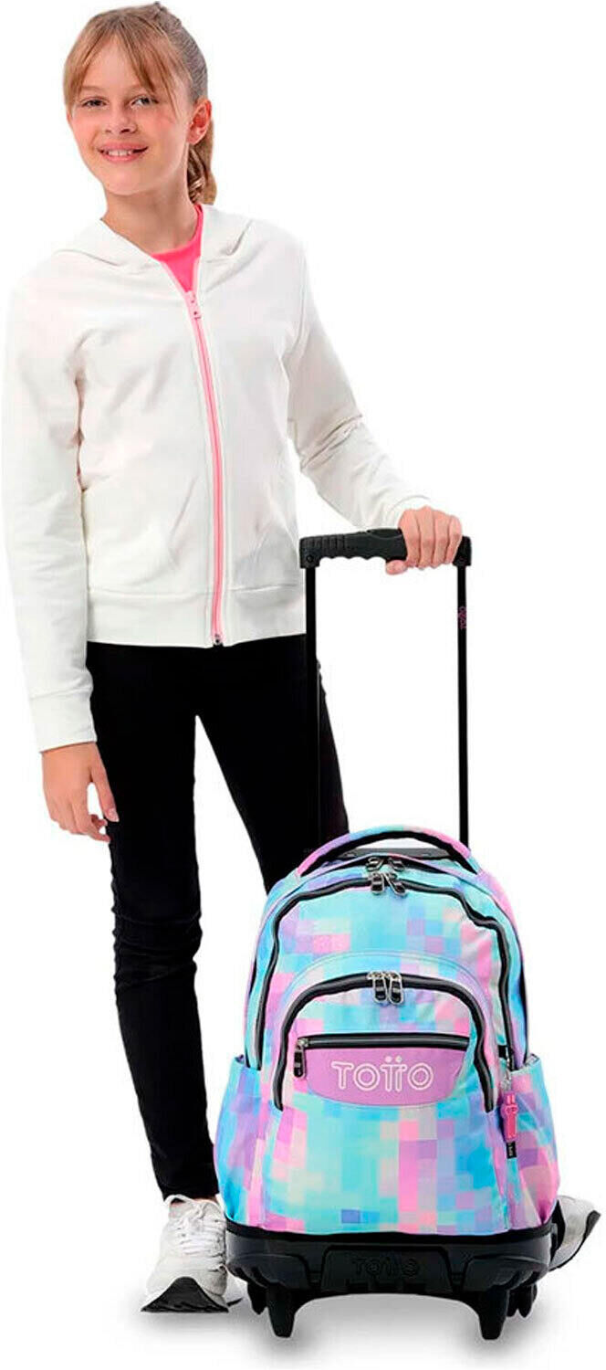 Totto ruedas bomper renglones mochila deporte Morado (UNICA)