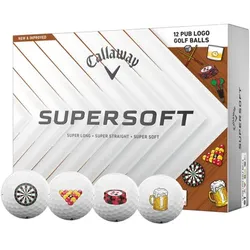 Callaway Supersoft Golfball 12er weiss Pub Edition