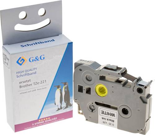 G&G Schriftband kompatibel mit Brother TZe-221 Multimedia-Technik Schriftbänder