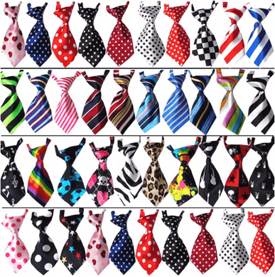 Inspire Picks Adjustable Pet Bow Tie Neckties Set For Dogs & Cats Holiday Grooming Accessories (25 50 100PCS) solid Colors 100pcs